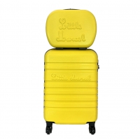 Lot valise cabine 55cm et vanity rigide Little Marcel ABS