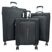 Lot 3 valises souples Delsey Caracas dont une valise cabine 55cm