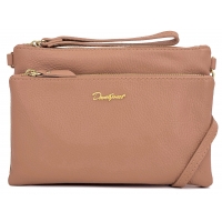 Sac à main pochette bandoulière en cuir de vachette David Jones