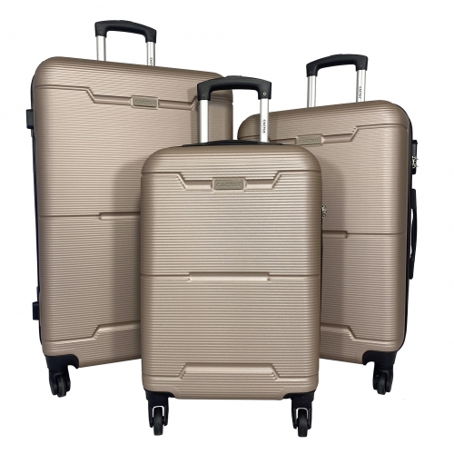 Lot 3 valises rigides dont 1 valise cabine Cactus ABS