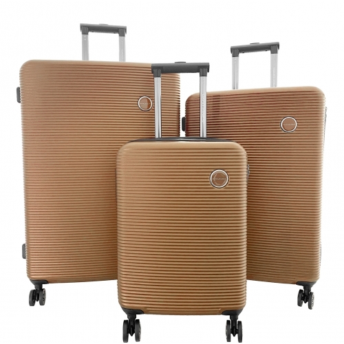 Lot 3 valises rigides dont 1 valise cabine David Jones ABS TSA