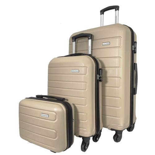 Lot 2 valises cabine et soute et vanity rigides David Jones ABS