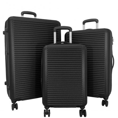 Lot 3 valises rigides extensibles dont 1 cabine David Jones TSA