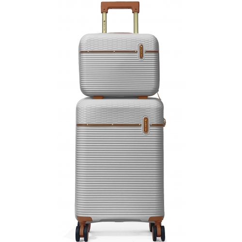 Lot valise cabine 56 cm et vanity rigide Cactus Polypropylène