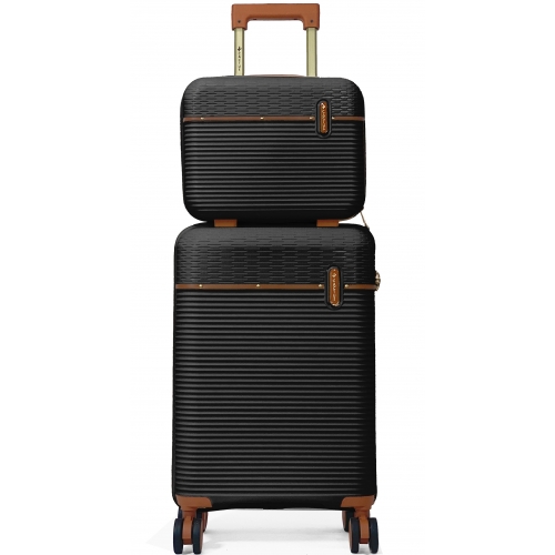 Lot valise cabine 56 cm et vanity rigide Cactus Polypropylène