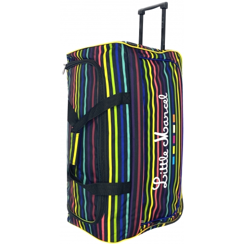WIRABO Sac de voyage à roulettes - Petit sac de voyage à roulettes - 54 l -  Bagage à main - Sac de sport - Valise de voyage pour homme et femme 