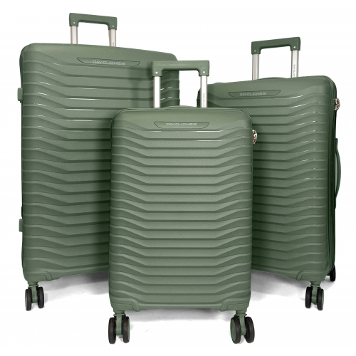 Lot 3 valises rigides dont 1 valise cabine David Jones TSA PETE
