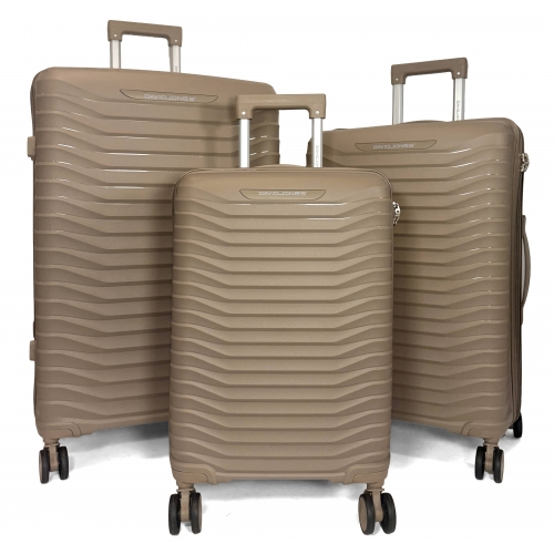 Lot 3 valises rigides dont 1 valise cabine David Jones TSA PETE