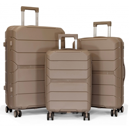 Lot de 3 valises rigides dont une valise cabine Cactus TSA PETE