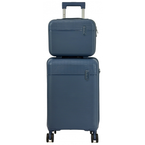 Lot valise cabine 56 cm et vanity rigide Cactus Polypropylène