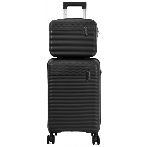 Lot valise cabine 56 cm et vanity rigide Cactus Polypropylène