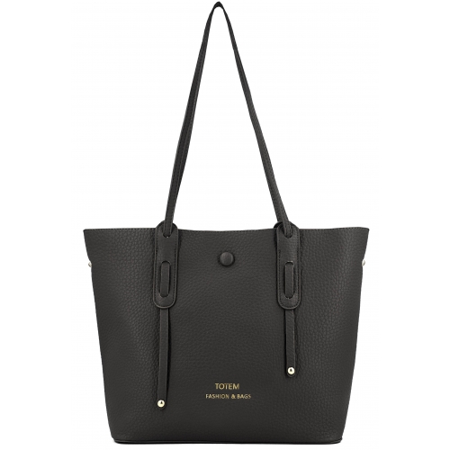 Sac à main cabas anses longues Bleu Cerise