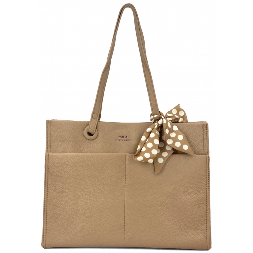 Sac à main cabas A4 anses longues Totem