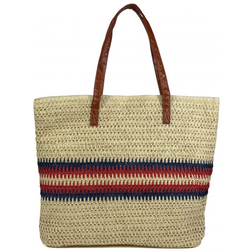 Sac de plage en paille Les Sacs de K'rlot