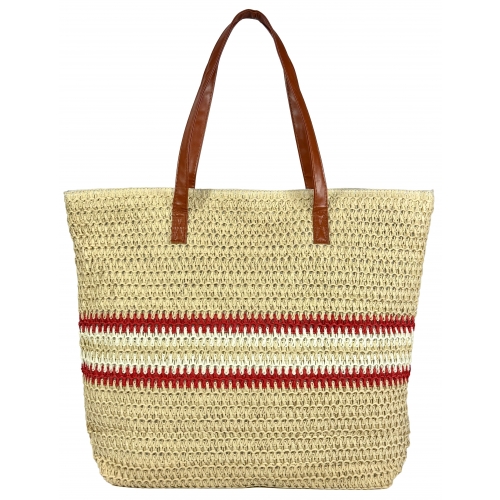 Sac de plage en paille Les Sacs de K'rlot