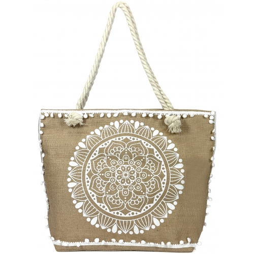 Sac de plage en paille Les Sacs de K'rlot