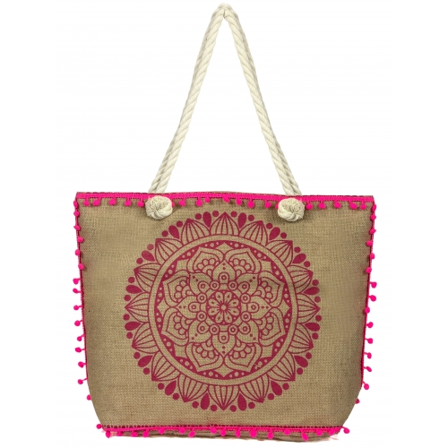 Sac de plage en paille Les Sacs de K'rlot