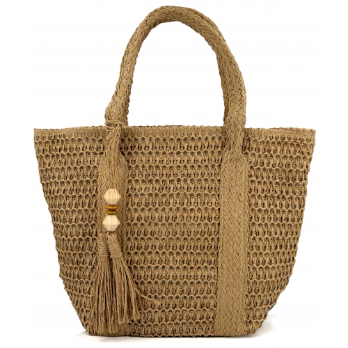 Sac à main anses courtes en paille Sacs d'Estelle