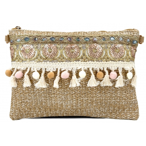 Sac à main pochette en paille Sacs d'Estelle