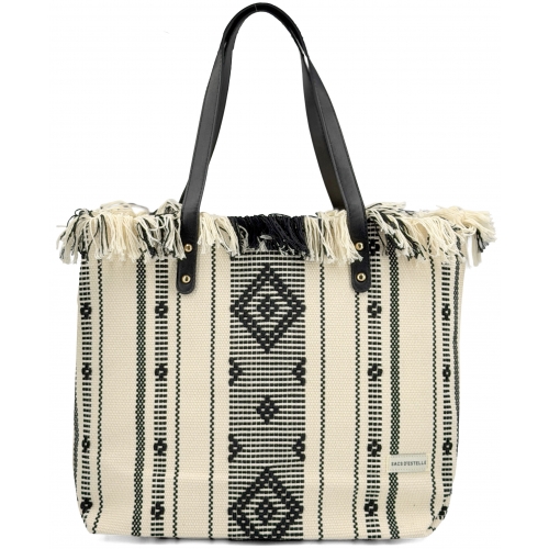 Sac à main cabas anses longues en toile Sacs d'Estelle