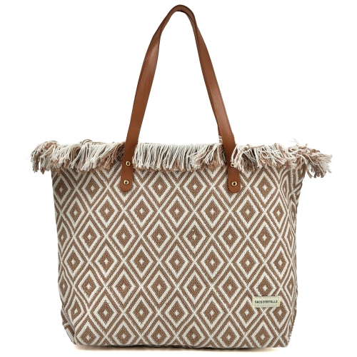 Sac à main cabas anses longues en toile Sacs d'Estelle