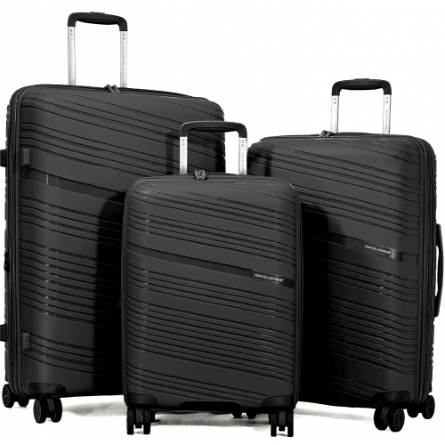 Lot 3 valises rigides extensibles dont 1 cabine David Jones PETE TSA