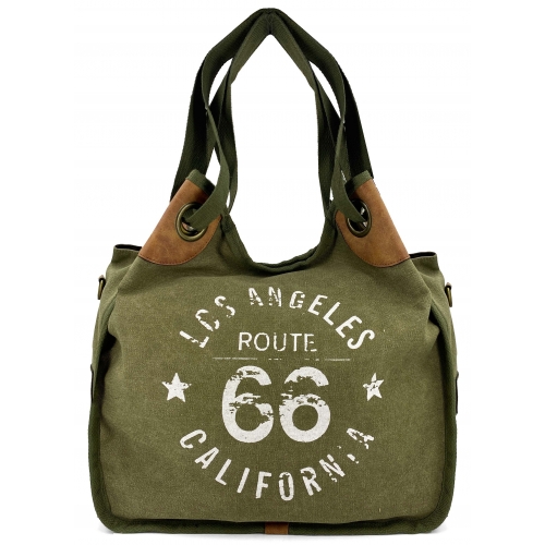 Sac à main cabas anses longues en toile XL Les Sacs de K'rlot