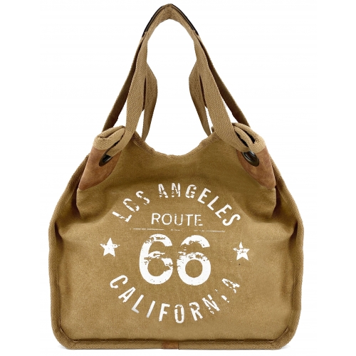 Sac à main cabas anses longues en toile XL Les Sacs de K'rlot