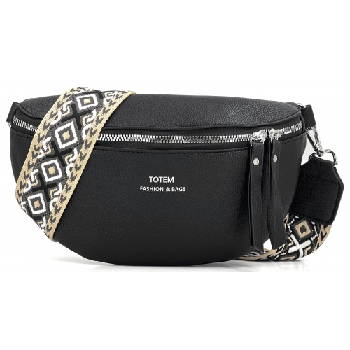 Sac à main bandoulière banane Totem - Taille S