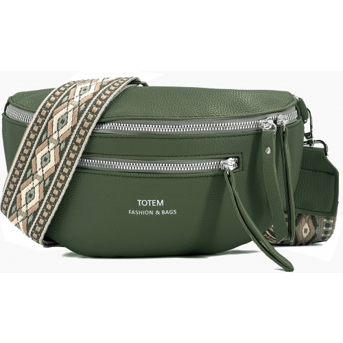 Sac à main bandoulière banane Totem - Taille S