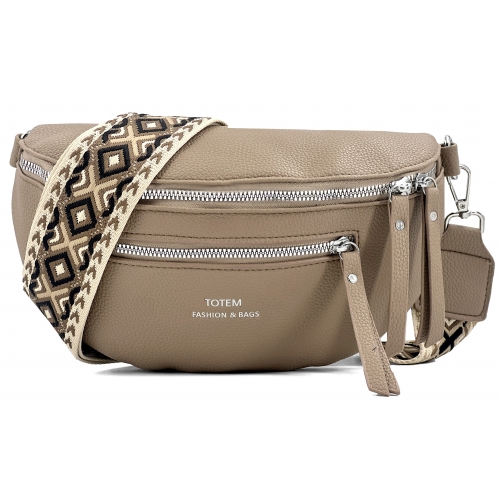 Sac à main bandoulière banane Totem - Taille S