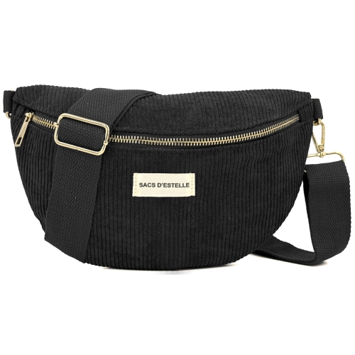 Sac à main bandoulière banane en velours côtelé Sacs d'Estelle - Taille M