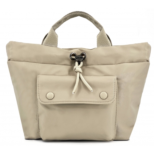 Sac à main cabas anses courtes Bleu Cerise