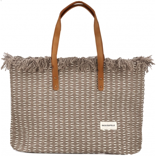 Sac à main cabas anses longues en toile Sacs d'Estelle