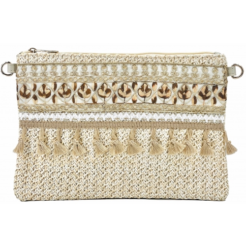 Sac à main pochette en paille Sacs d'Estelle