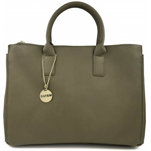 Sac à main A4 anses courtes Bleu Cerise