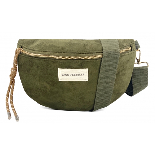 Sac à main bandoulière banane en velours Sacs d'Estelle - Taille M