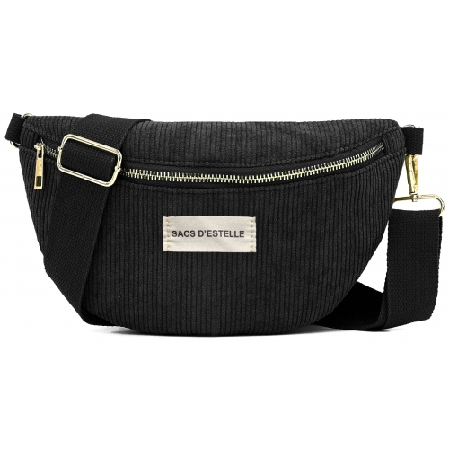 Sac à main bandoulière banane en velours côtelé Sacs d'Estelle - Taille M