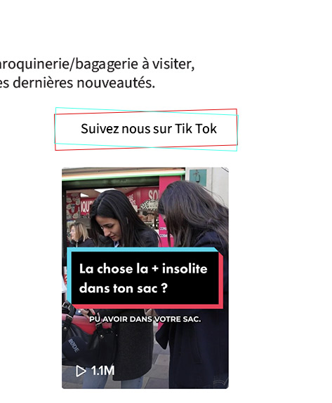 Tik Tok Bagagerie Bleu Cerise