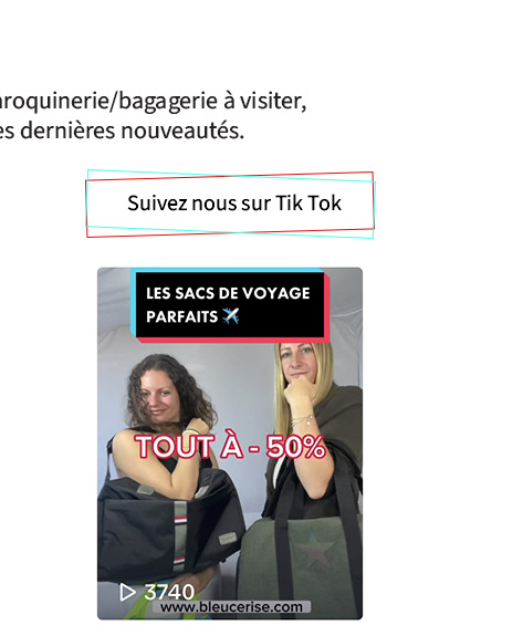 Tik Tok Bagagerie Bleu Cerise