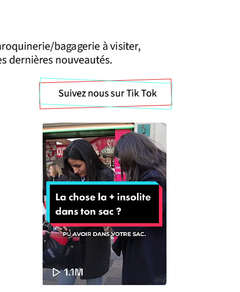 Tik Tok Bagagerie Bleu Cerise