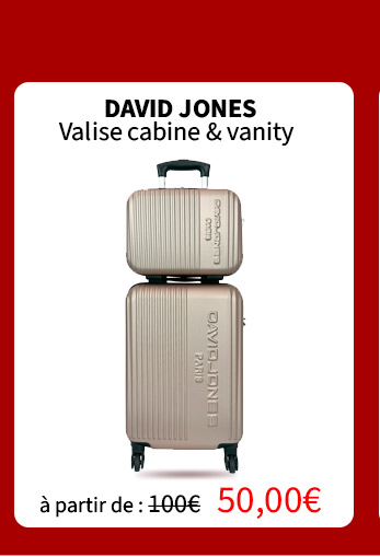 Lot valise cabine avec vanity DAVID JONES