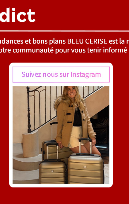Instagram Bagagerie Bleu Cerise
