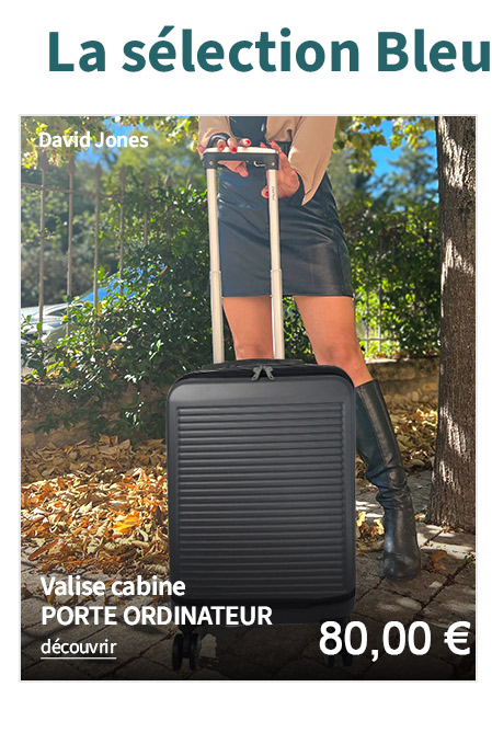  Bleu Cerise Bagagerie Valise Cabine David Jones Ordinateur 15 pouces en promotion 