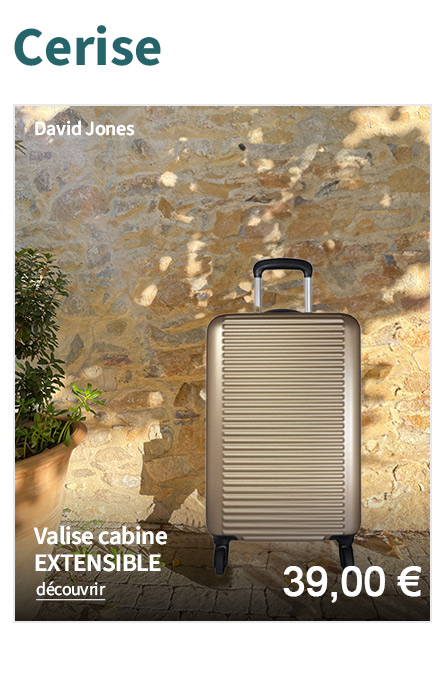  Bleu Cerise Bagagerie Valise Cabine David Jones Extensible en promotion 