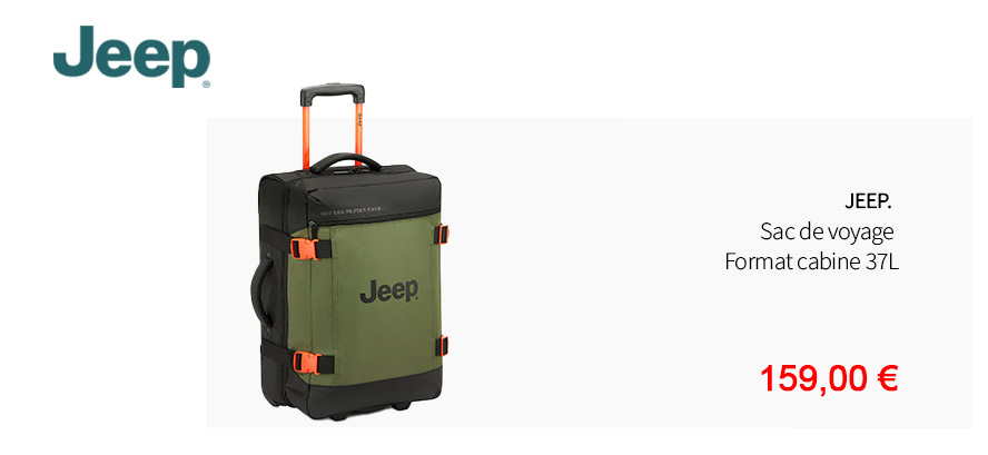  Bleu Cerise Bagagerie Sac de voyage cabine JEEP JS007C 