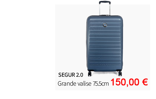  Bleu Cerise Grande Valise Soute 76cm DELSEY PARIS Segur 2.0 Pas Cher 