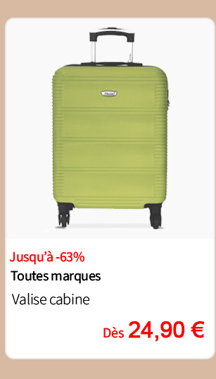 Bleu Cerise Bagagerie Valise cabine Promotion 