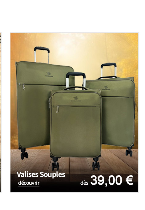 Bleu Cerise Bagagerie Valise souple Promotion