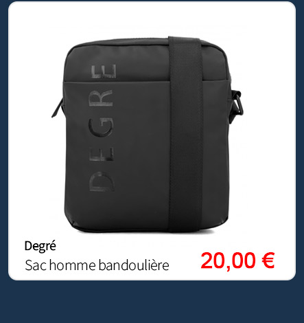 Bleu Cerise Maroquinerie Sac Homme bandoulière Degré 